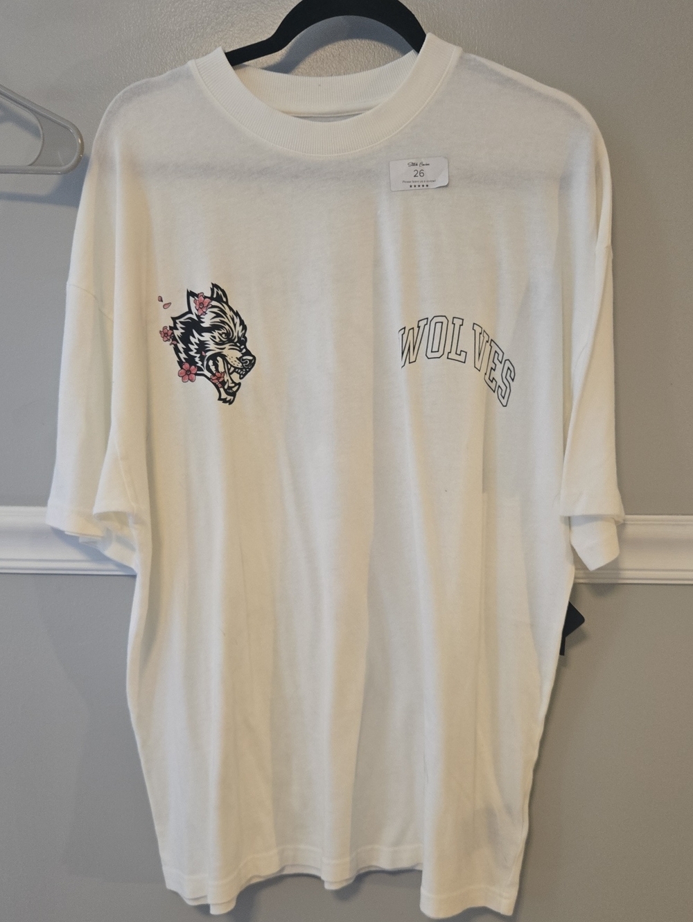 Wolves Graphic Crewneck Tee - White